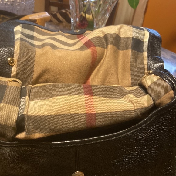 Burberry double flat black leather checkered purse - Picture 6 of 10